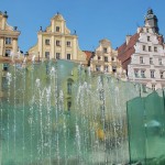 Glass fountain in Wroclaw, Poland